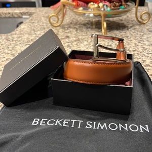 Beckett Simonon Caramel Brown Full Grain Leather Belt